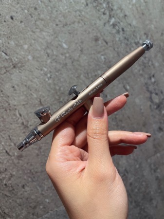 美展優惠 Angelanails 台灣製磨砂香檳金噴槍筆0.3mm