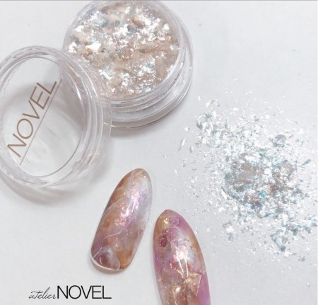 NOVEL Fancy aurora flake (aqua pink)