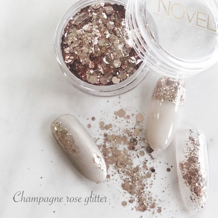 NOVEL Champagne rose glitter