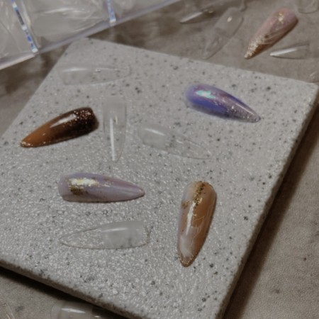 Angelanails 高透明彈性甲片-圓尖型半霧面