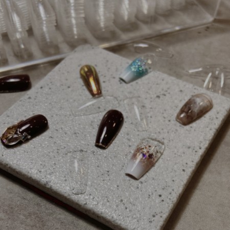 Angelanails 高透明彈性甲片-芭蕾舞鞋梯型亮面(短)