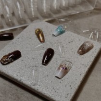 Angelanails 高透明彈性甲片-芭蕾舞鞋梯型亮面(短)